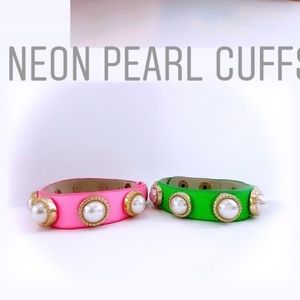 Pink and green bracelet